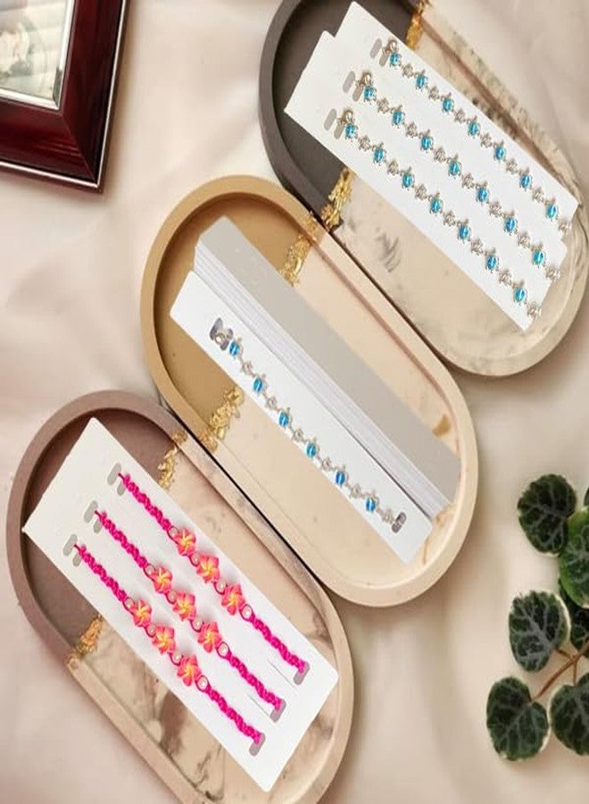 Zenomia Chain Display Packing Card, Rakhi Bracelet Jewellery White Packing (7x1.5inch) 50pc - Image 3